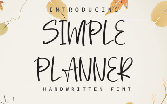 Simple Planner Font Poster 1