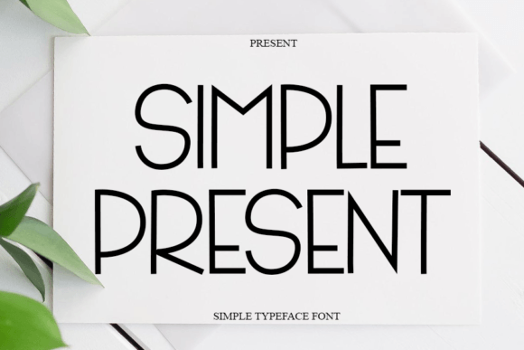 Simple Present Font Poster 1