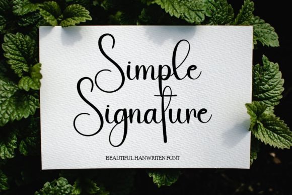 Simple Signature Font