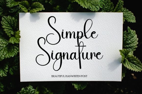 Simple Signature Font Poster 1