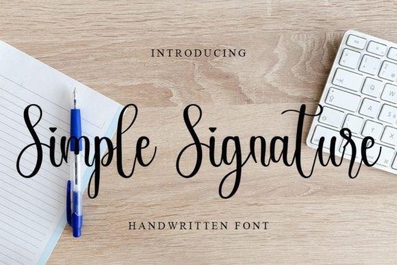 Simple Signature Font Poster 1