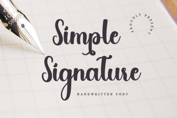 Simple Signature Font Poster 1