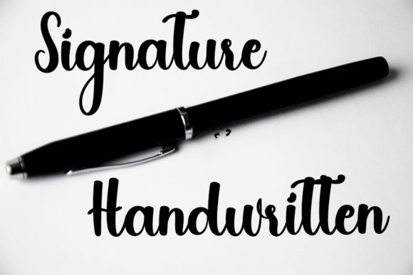 Simple Signature Font Poster 2
