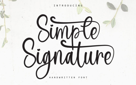 Simple Signature Font Poster 1