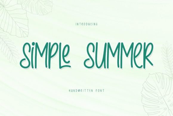 Simple Summer Font