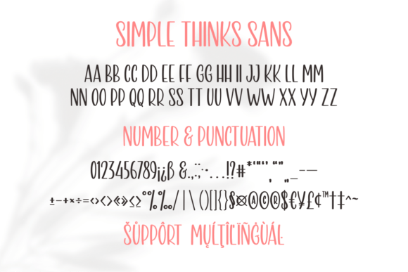 Simple Thinks Font Poster 10