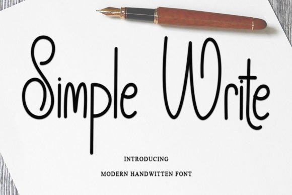 Simple Write Font Poster 1