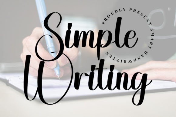 Simple Writing Font Poster 1