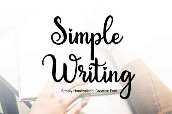 Simple Writing Font Poster 1