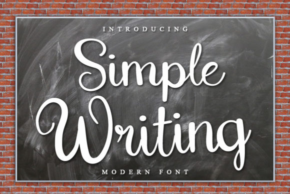 Simple Writing Font Poster 1