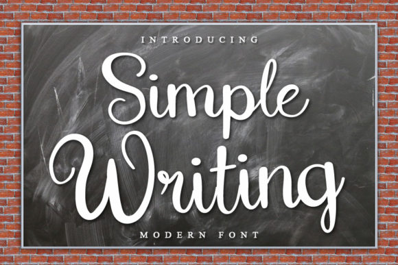 Simple Writing Font Poster 1