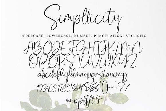 Simpllicity Font Poster 10
