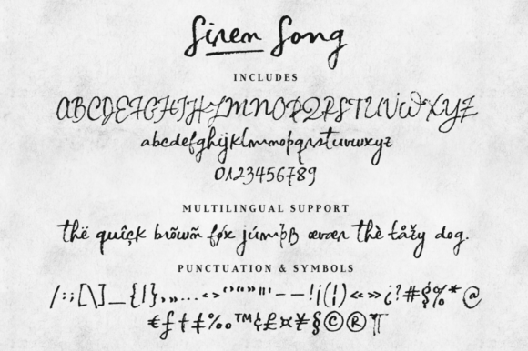 Siren Song Font Poster 2