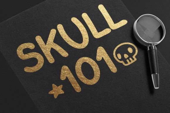 Skull Font Poster 3