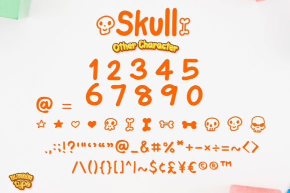 Skull Font Poster 8