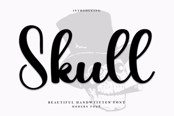 Skull Font Poster 1