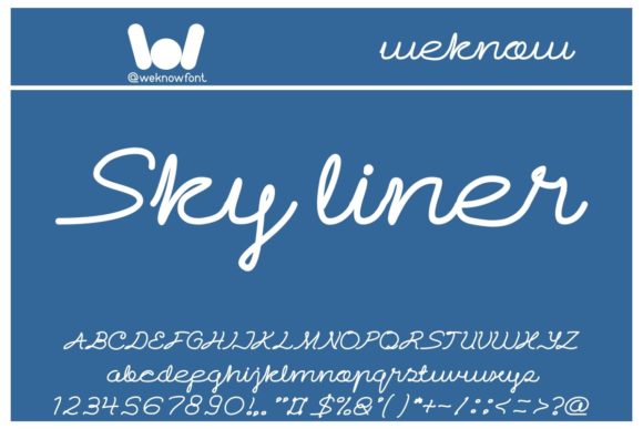 Sky Liner Font Poster 1