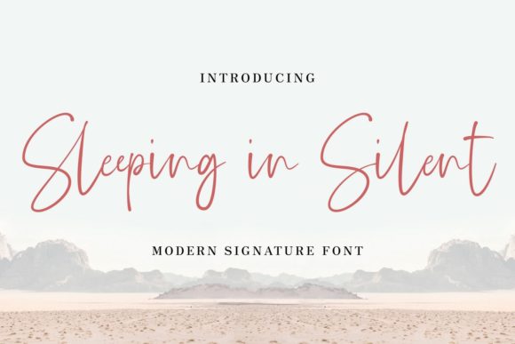Sleeping in Silent Font Poster 1