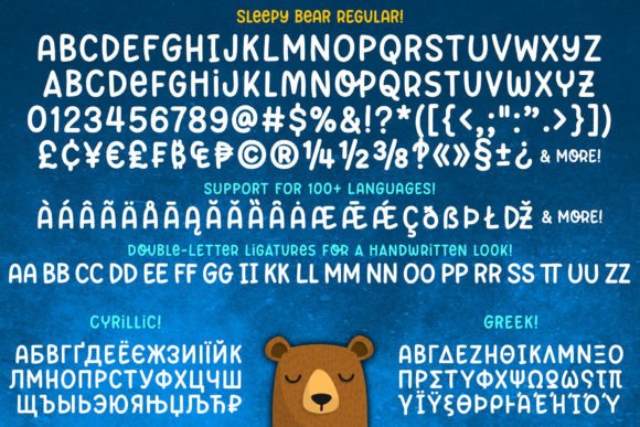 Sleepy Bear Font Poster 2