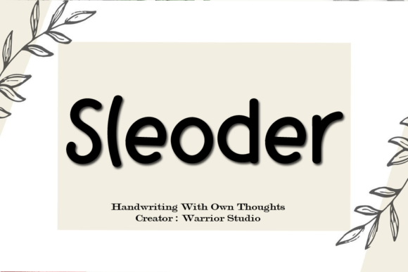 Sleoder Font Poster 1