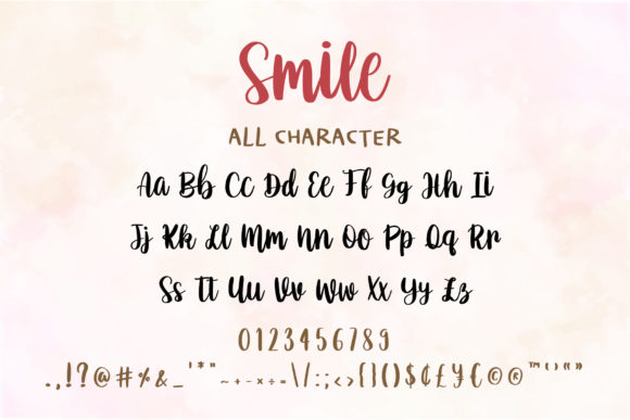 Smile Font Poster 3