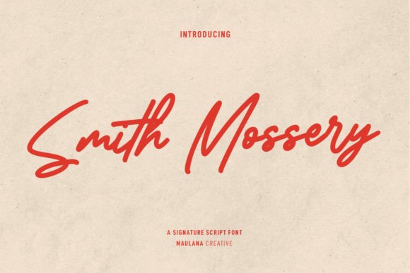Smith Mossery Font Poster 1