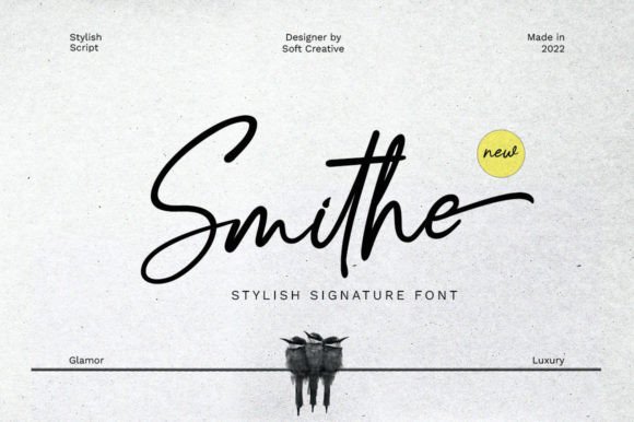 Smithe Signature Font Poster 1
