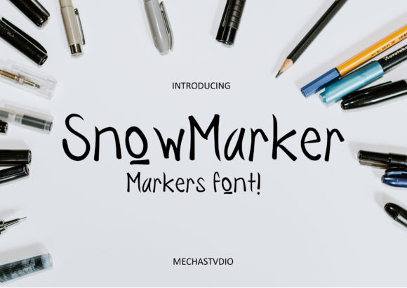 Snow Marker Font Poster 1