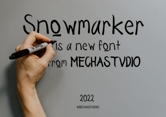 Snow Marker Font Poster 4