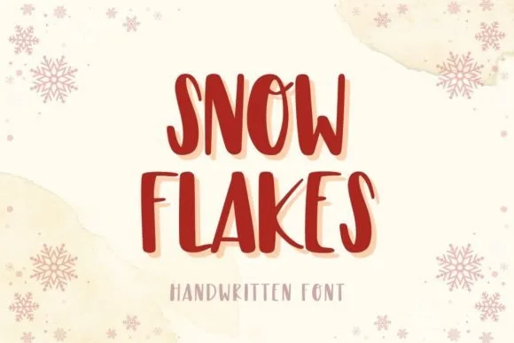 Snowflakes Font Snowflakes Font Poster 1