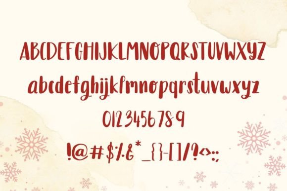 Snowflakes Font Poster 2