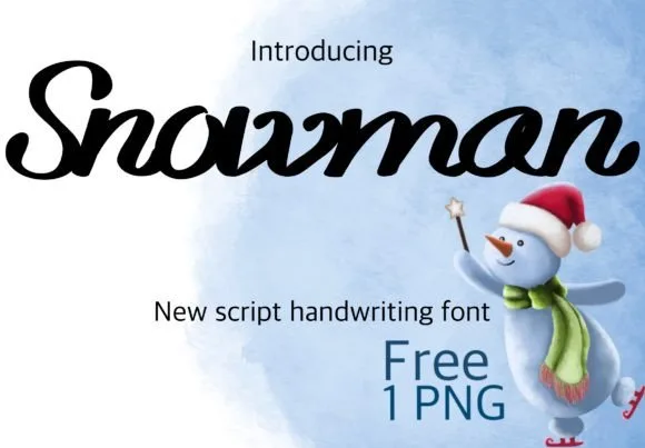 Snowman Font Snowman Font Poster 1