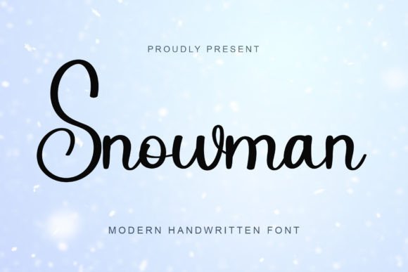 Snowman Font Poster 1