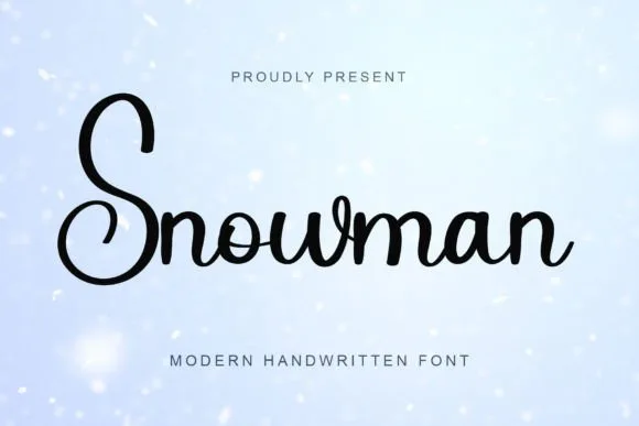 Snowman Font Snowman Font Poster 1