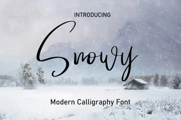 Snowy Font Snowy Font Poster 1