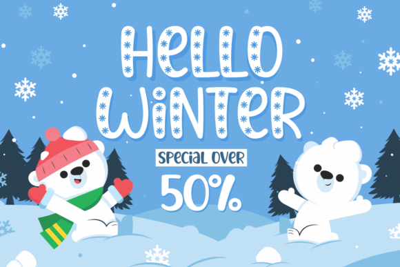 Snowy Winter Font Poster 2