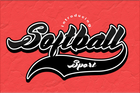 Softball Font Poster 1