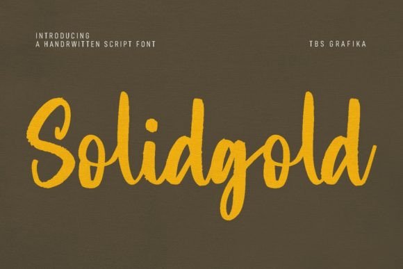 Solid Gold Font