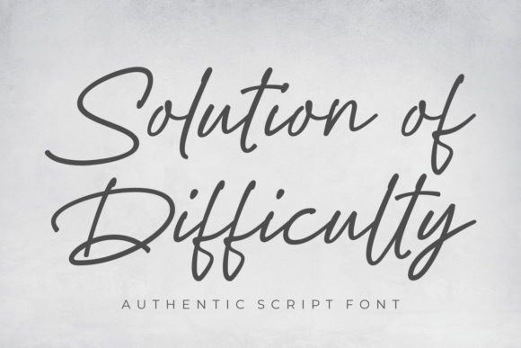 Solution of Difficulty Font