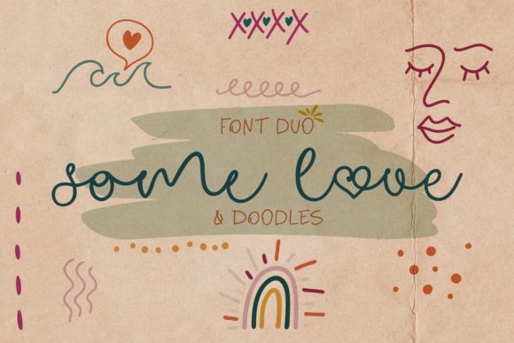 Some Love Duo & Doodles Font