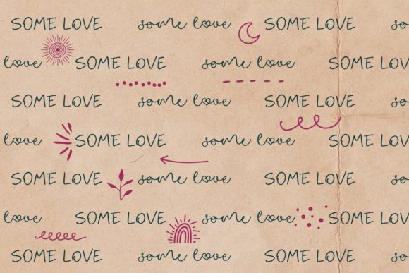 Some Love Duo & Doodles Font Poster 4