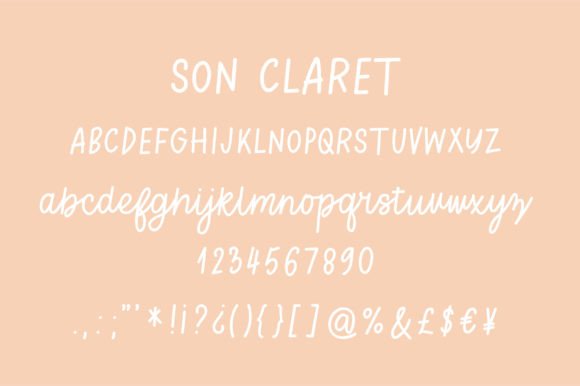 Son Claret Font Poster 2
