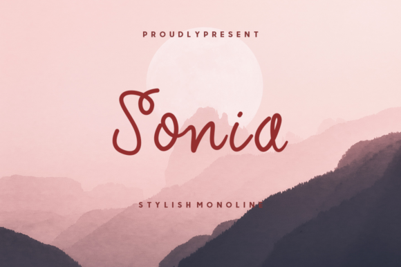 Sonia Script Font Poster 1