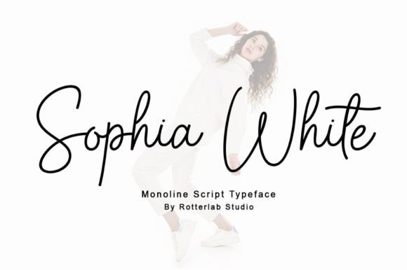 Sophia White Font Poster 1