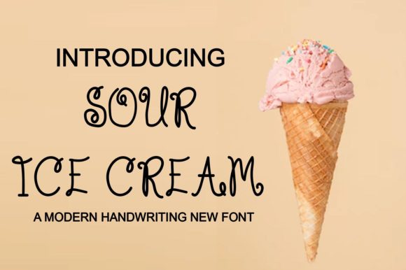 Sour Ice Cream Font Poster 1