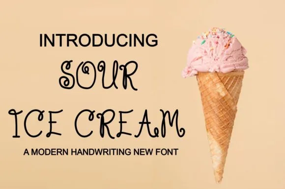 Sour Ice Cream Font Sour Ice Cream Font Poster 1