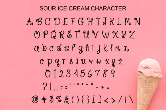 Sour Ice Cream Font Poster 5