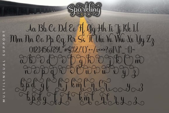 Sparkling Font Poster 8