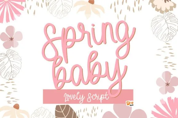 Spring Baby Font Spring Baby Font Poster 1