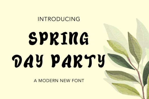 Spring Day Party Font Poster 1